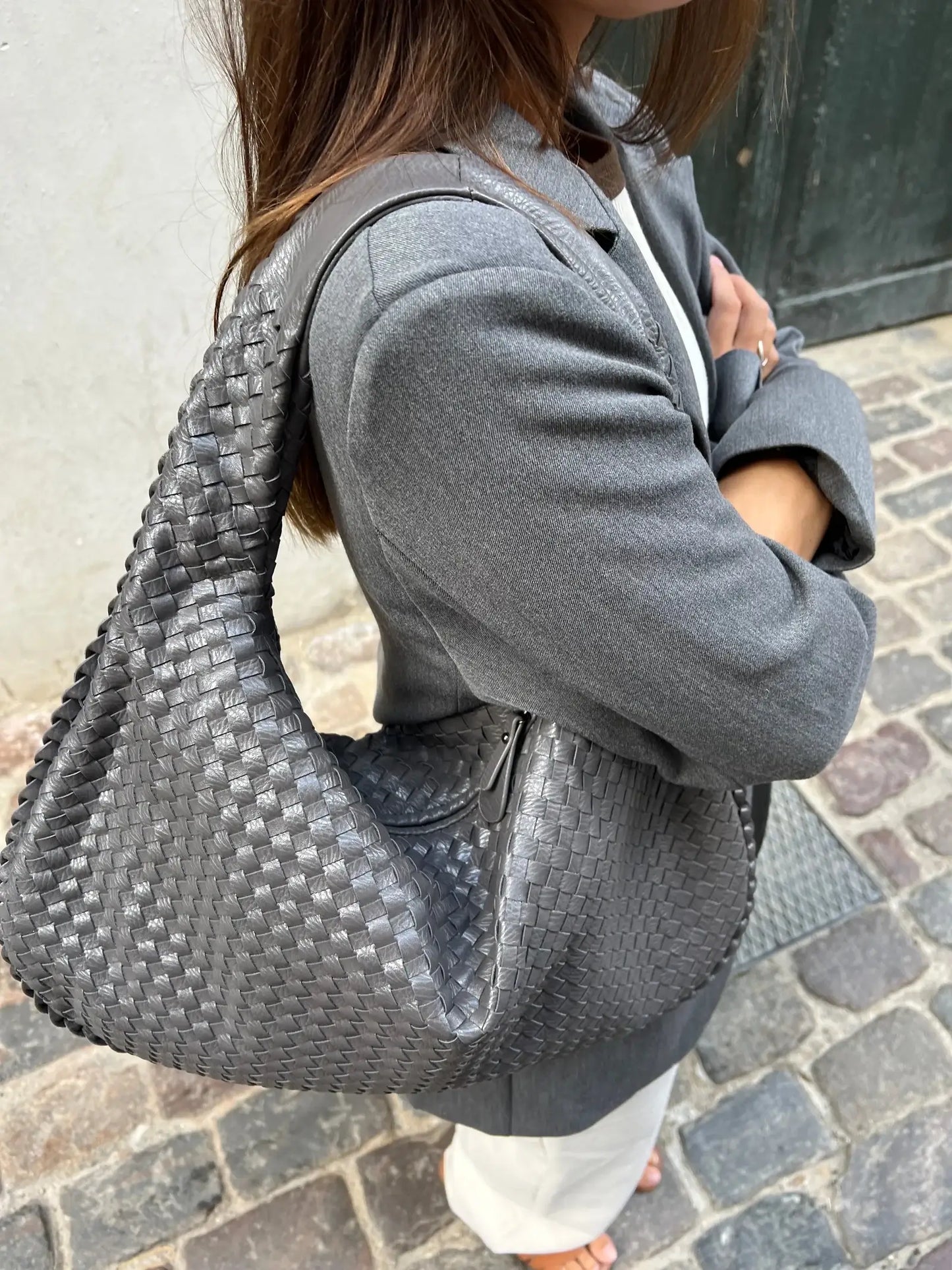 Geflochtene XL-Handtasche