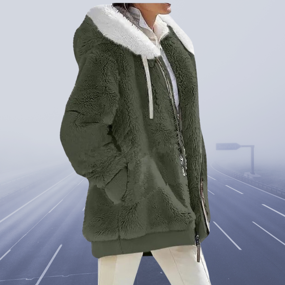 Vladislava | Neu Lässige Fleece-Kapuzenjacke