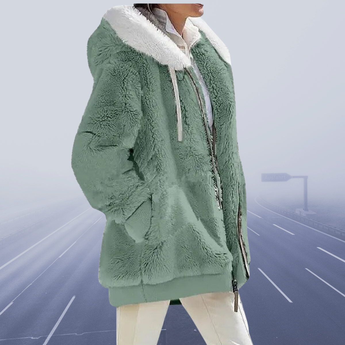 Vladislava | Neu Lässige Fleece-Kapuzenjacke