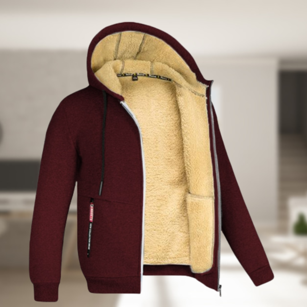 Andrew - Lässige Herren Winterjacke mit Kapuze und Fleece