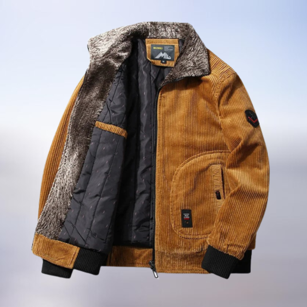 Yiestaya | Warm Winter-Fur Corduroy Jacket