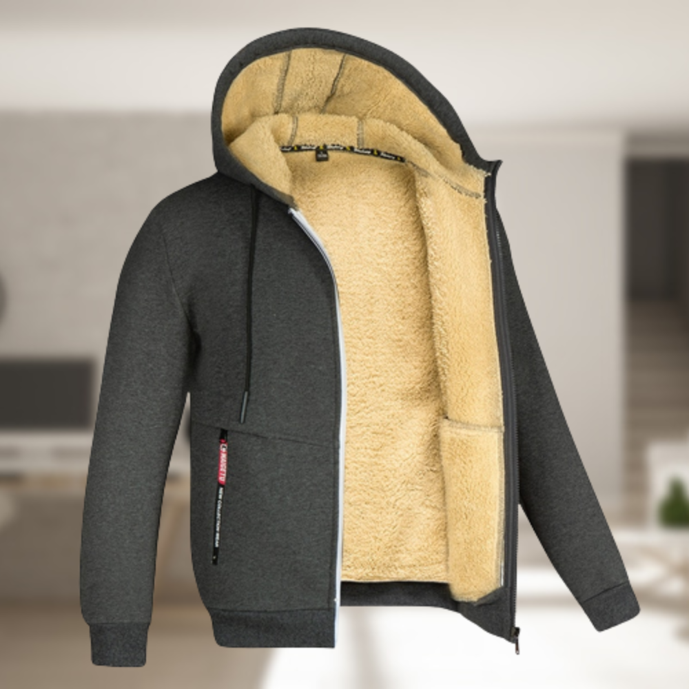 Andrew - Lässige Herren Winterjacke mit Kapuze und Fleece