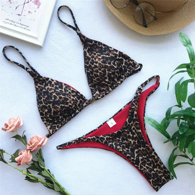 Bella | Luxus Sommer Bikini Set Sexy Tier Leopard