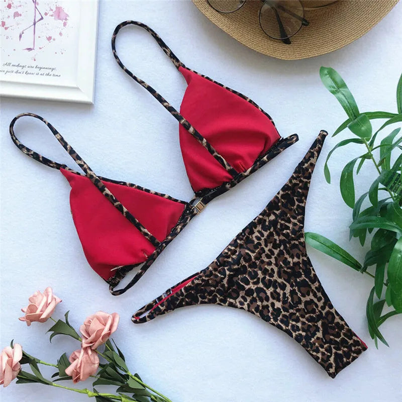 Bella | Luxus Sommer Bikini Set Sexy Tier Leopard