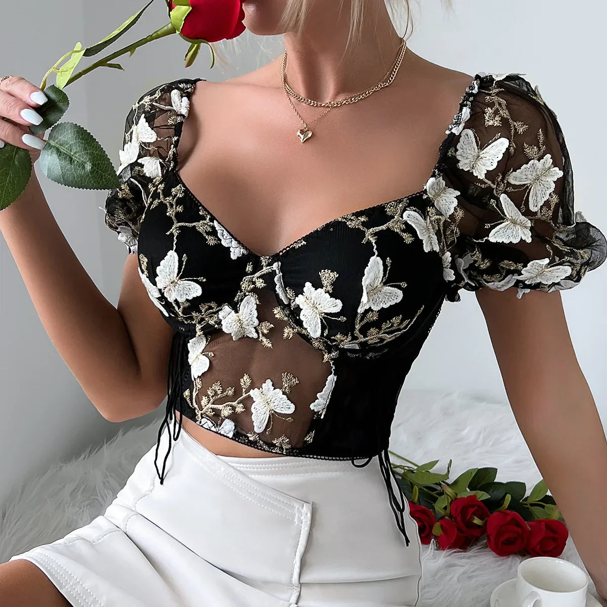 Stilvolles One-Shoulder Crop Top