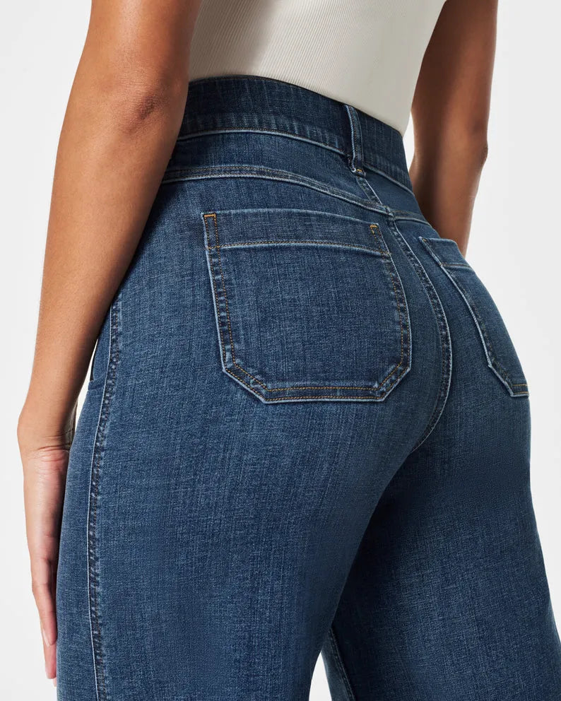 Trina | Gekürzte Jeans mit weitem Bein und aufgesetzten Taschen