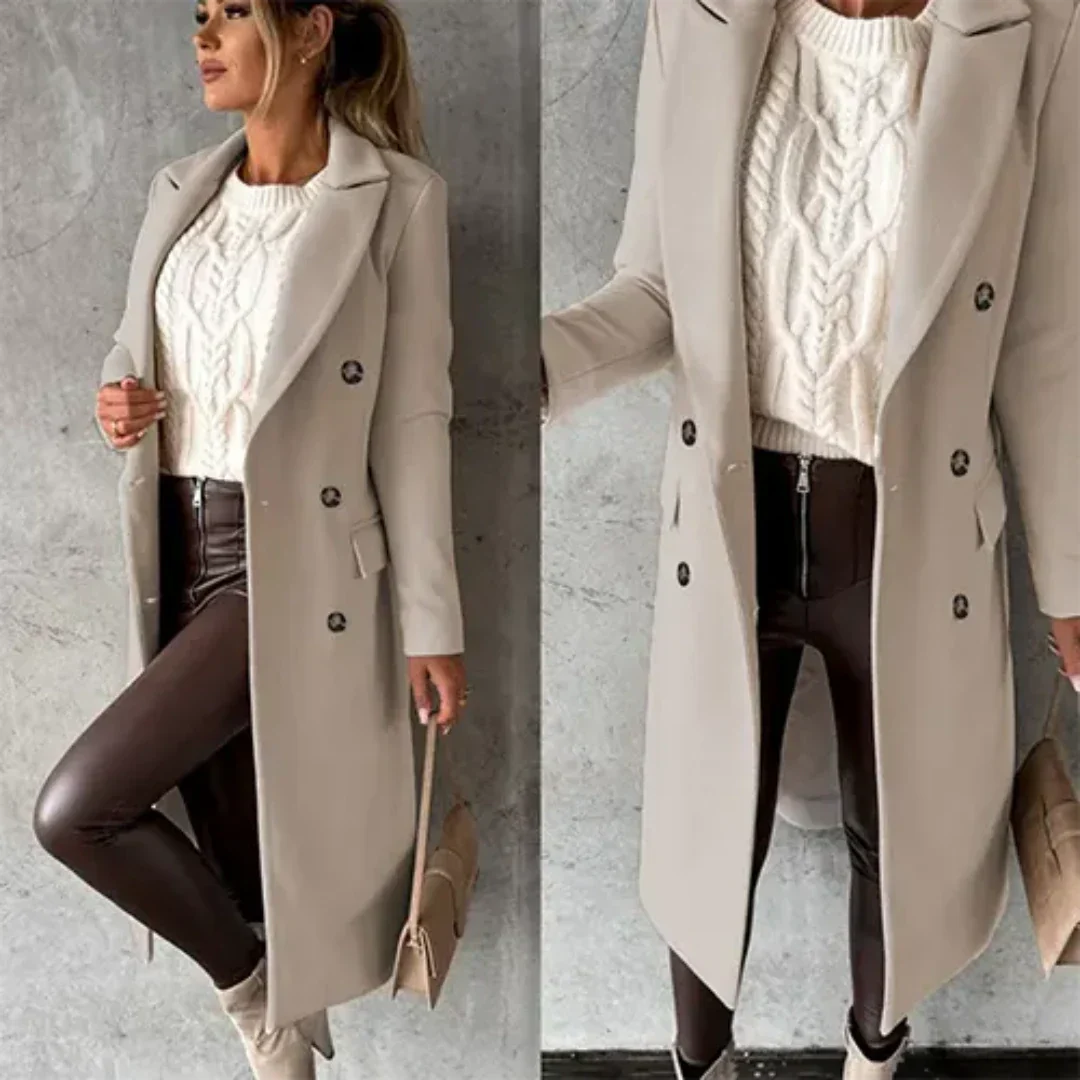 Tildarlin | Damen Warme Trench Mantel | Winter