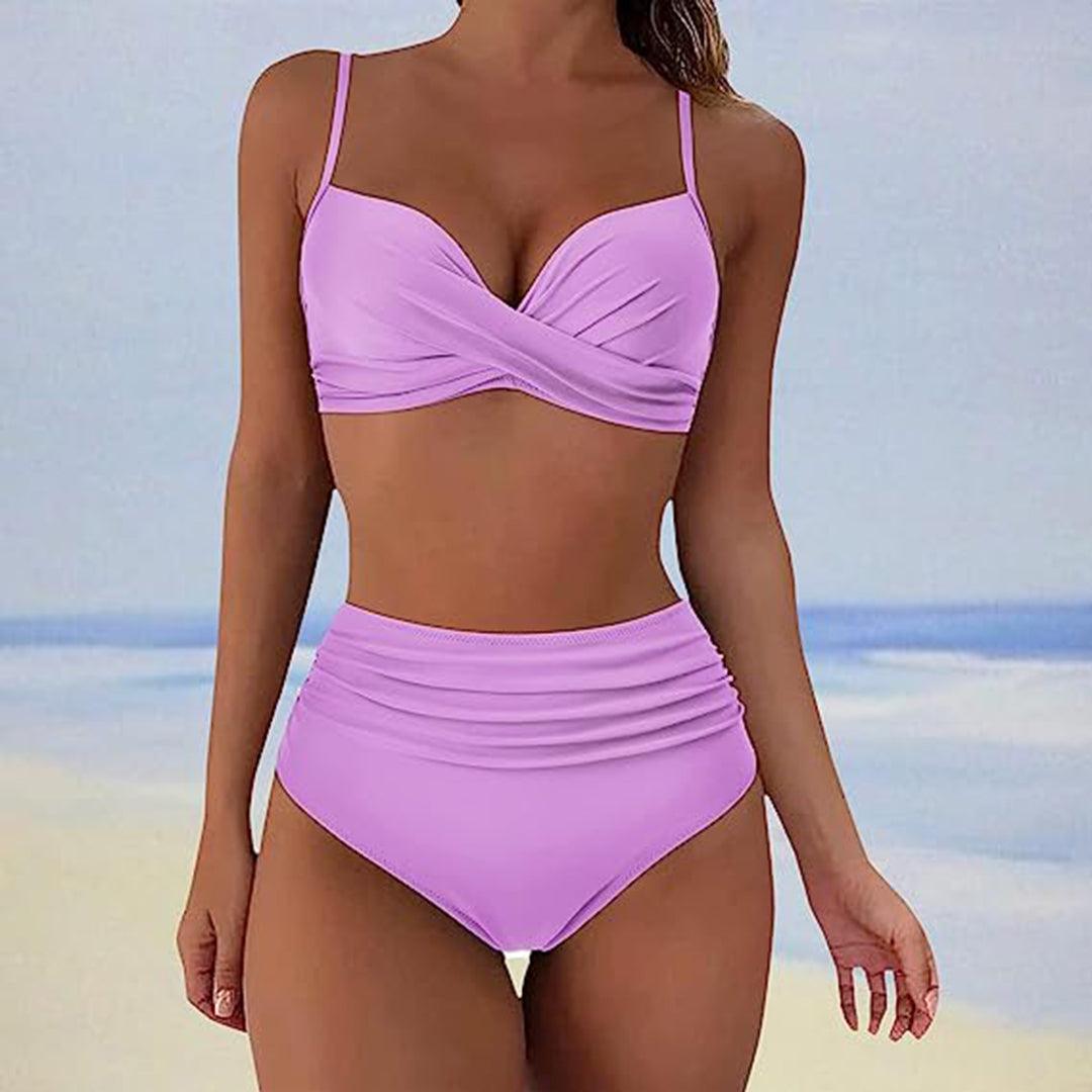 Bella - Stylischer gepolsterter High-Waist-Bikini | Klassischer zweiteiliger Badeanzug mit hoher Taille für Damen