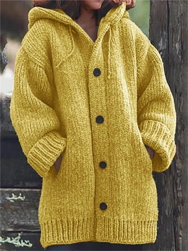 Strickjacke mit Kapuze