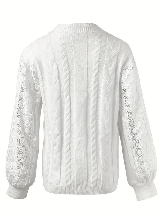 Victoria – stylischer spitzenpullover