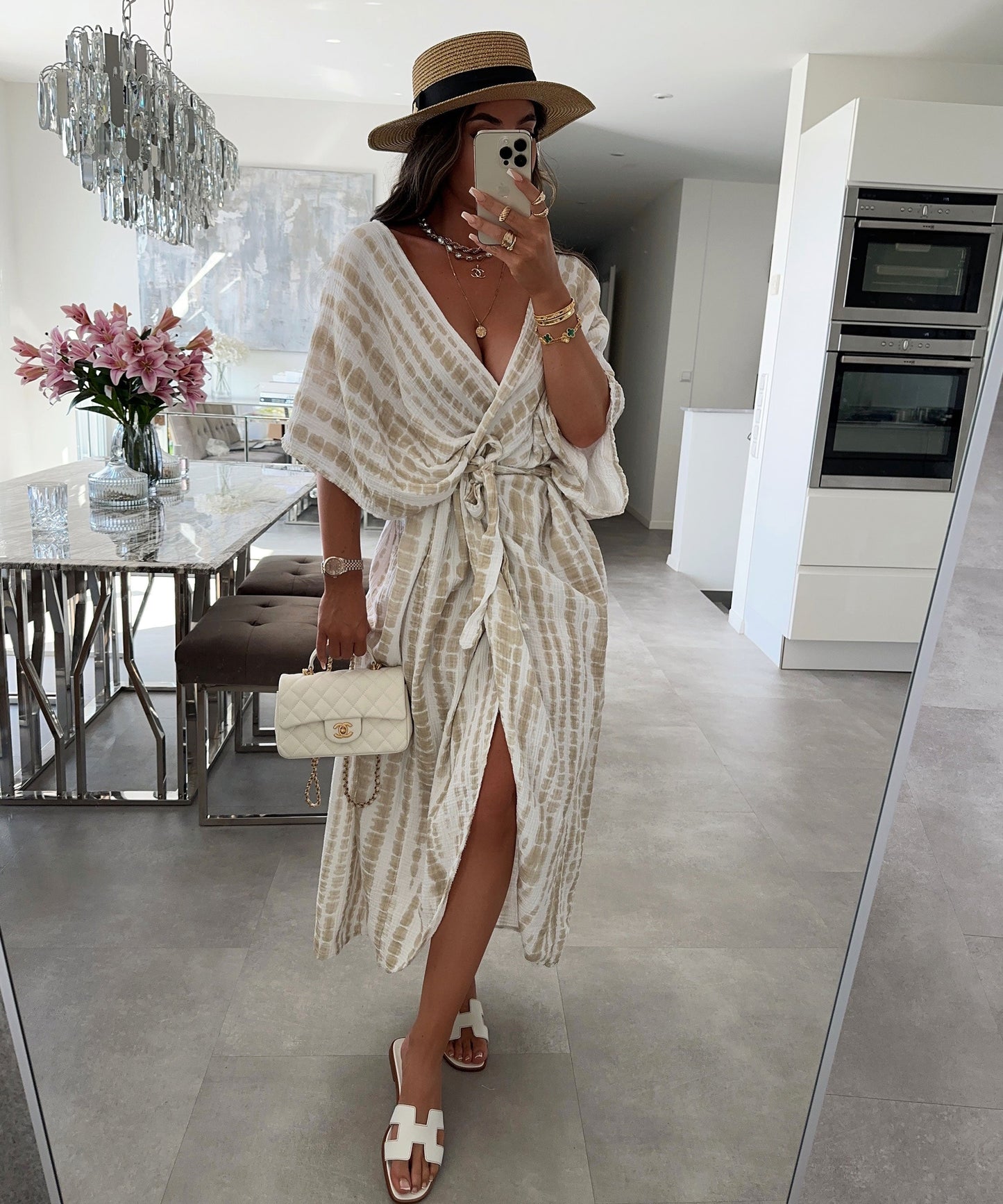 Bella Kimono Bliss Snake Beige