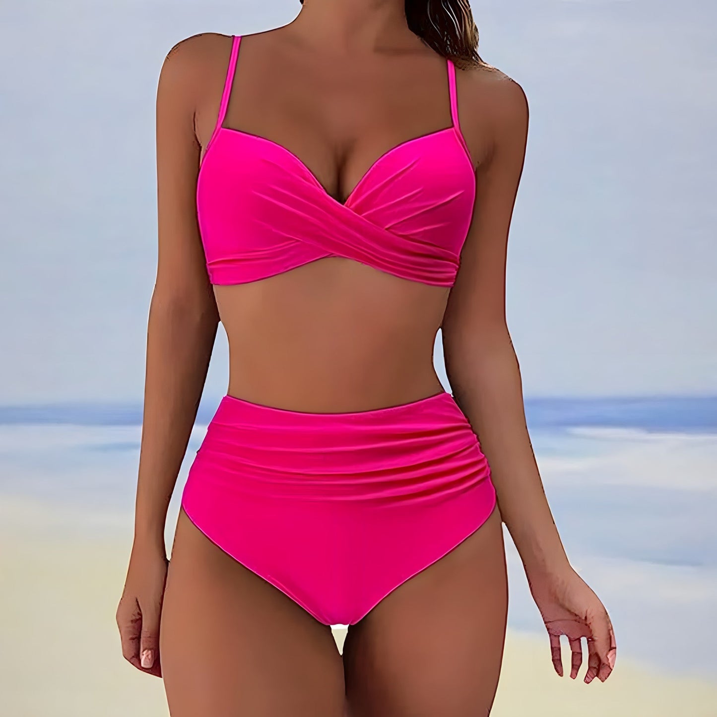 Stylischer Bikini mit hoher Taille