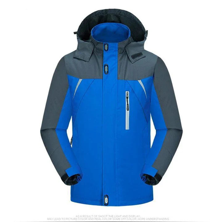 Zweifarbige winterjacke für herren