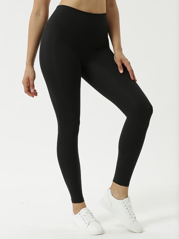 Sport Tight Fitness High Waist Neunte Hose Yogahose mit Taschen